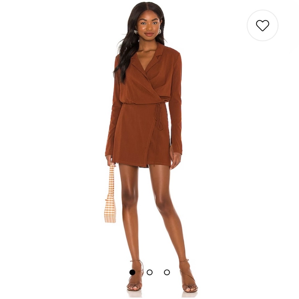 Free People wrap mini dress in clay size XS/0